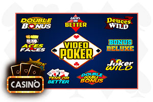 video poker logos