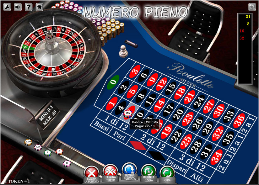 roulette numero pieno