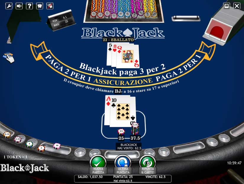 blackjack classico