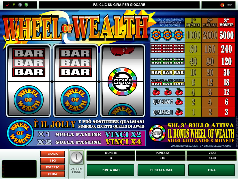 classic slot wheel of wealth