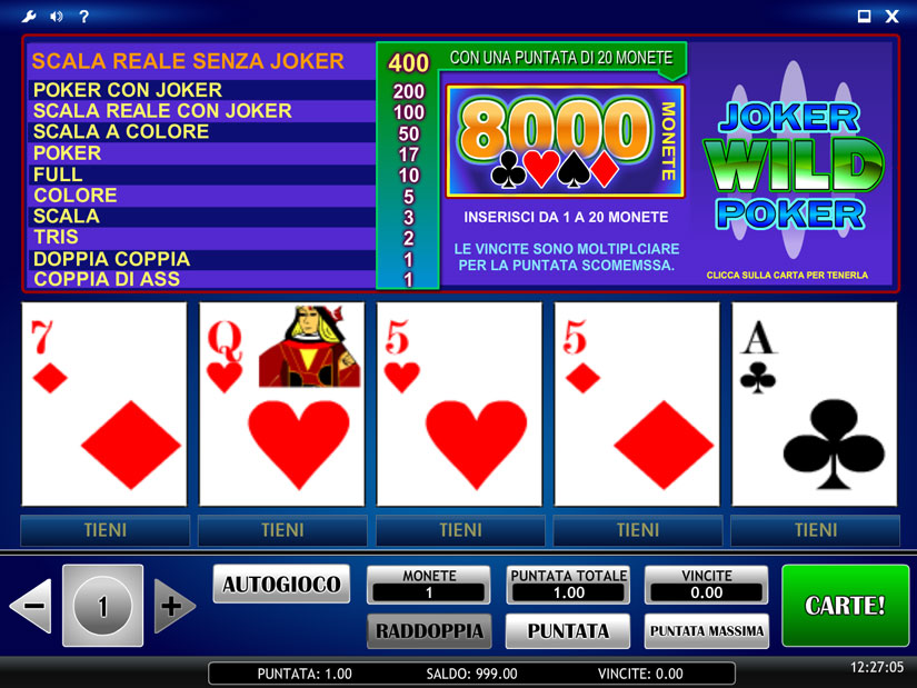 joker wild video poker