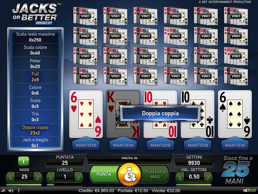 video poker multi hand