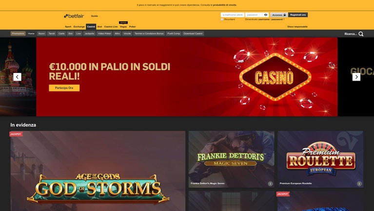 casino betfair screenshot