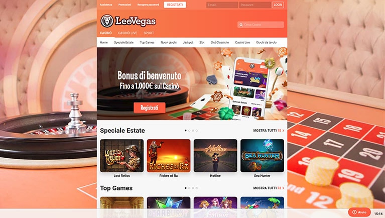 casino leovegas screenshot