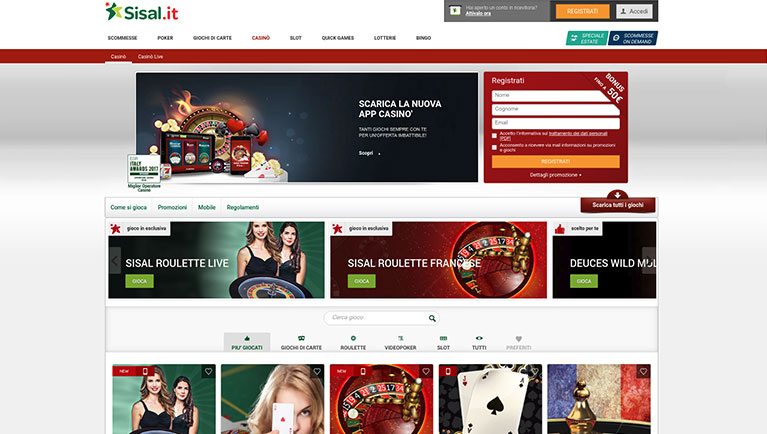casino sisal screenshot