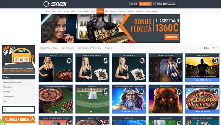 casino snai screenshot