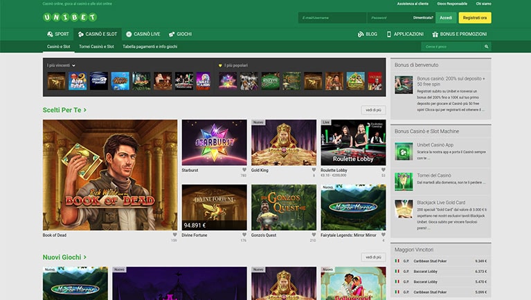 casino unibet screenshot